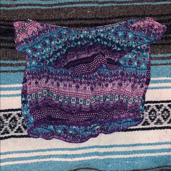 Blue and Purple Ruffle Tube Top Small 💙💜 - Picture 2 of 3